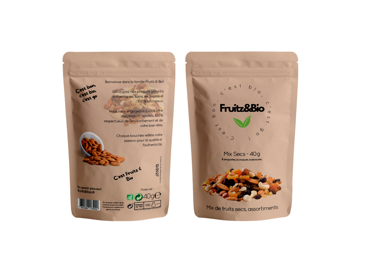 Lot 100 Sachets de 40g - Mix Bio Secs