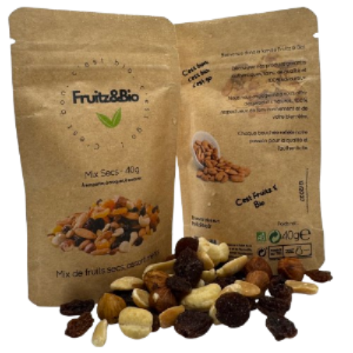 Lot 100 Sachets de 40g - Mix Bio Secs